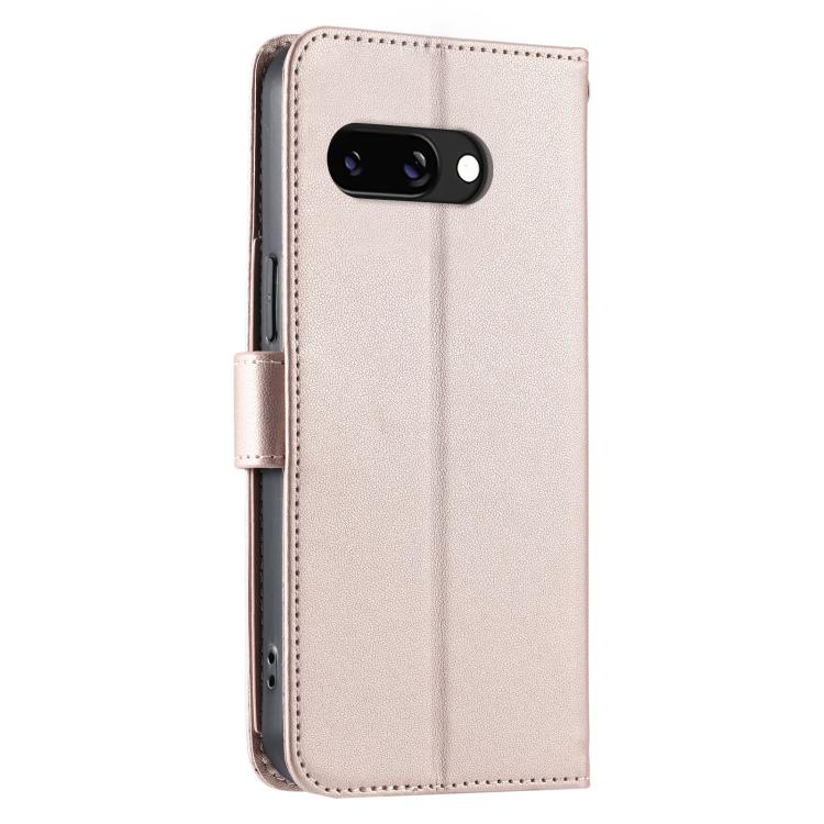 For Google Pixel 9a Ring Buckle Rhombic Leather Phone Case