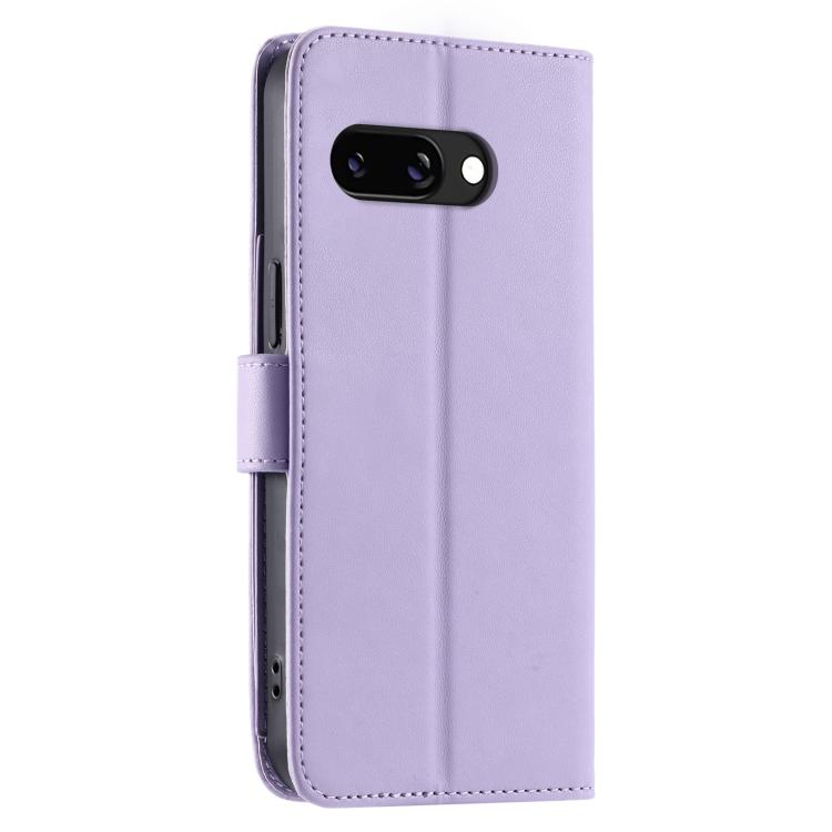 For Google Pixel 9a Ring Buckle Rhombic Leather Phone Case