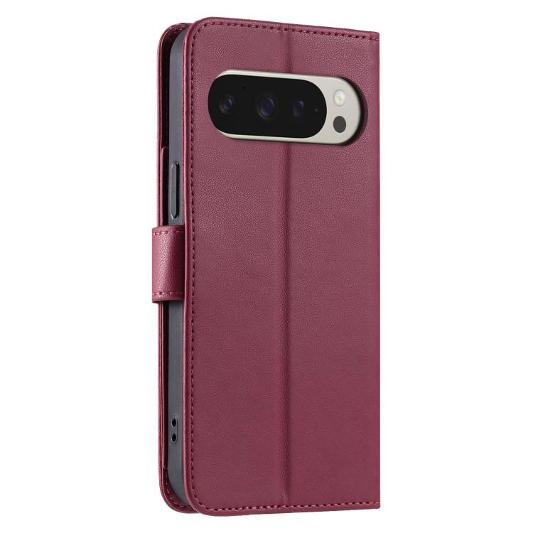 For Google Pixel 9 Pro XL Ring Buckle Rhombic Leather Phone Case