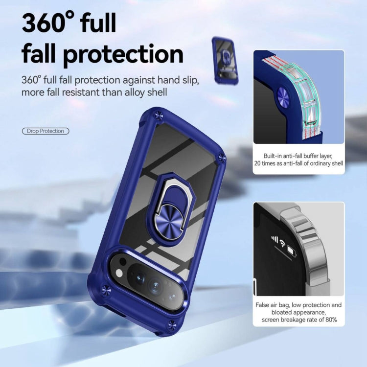 For Google Pixel 9 / 9 Pro TPU + PC Lens Protection Phone Case with Ring Holder