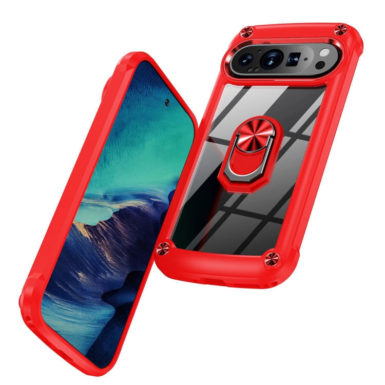 For Google Pixel 9 / 9 Pro TPU + PC Lens Protection Phone Case with Ring Holder