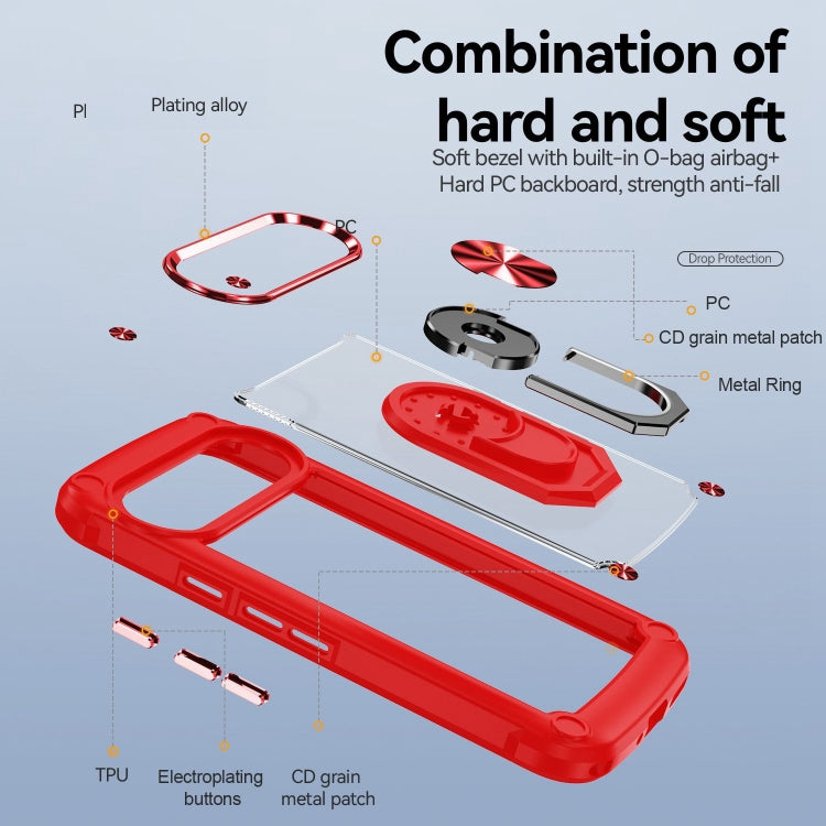 For Google Pixel 9 / 9 Pro TPU + PC Lens Protection Phone Case with Ring Holder
