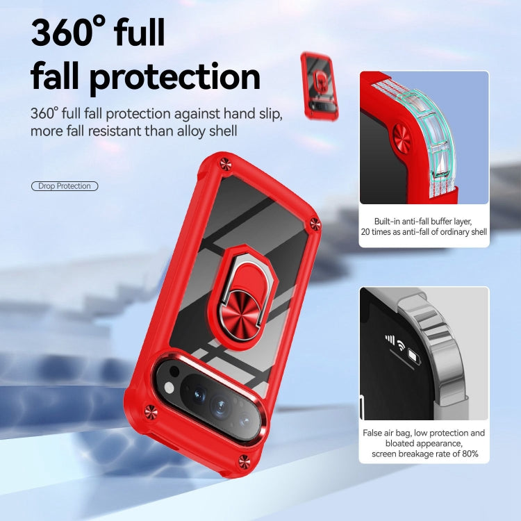 For Google Pixel 9 / 9 Pro TPU + PC Lens Protection Phone Case with Ring Holder