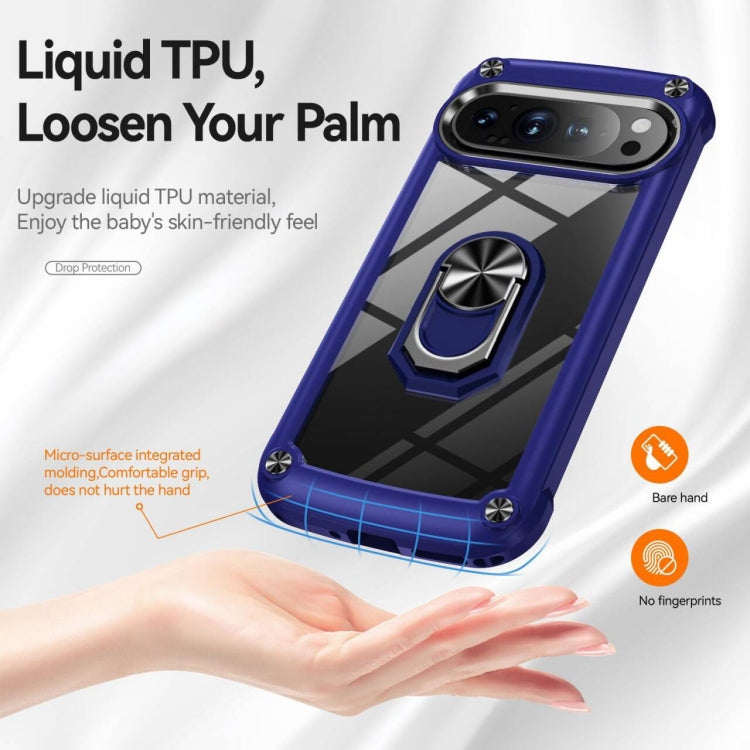 For Google Pixel 9 / 9 Pro TPU + PC Lens Protection Phone Case with Ring Holder