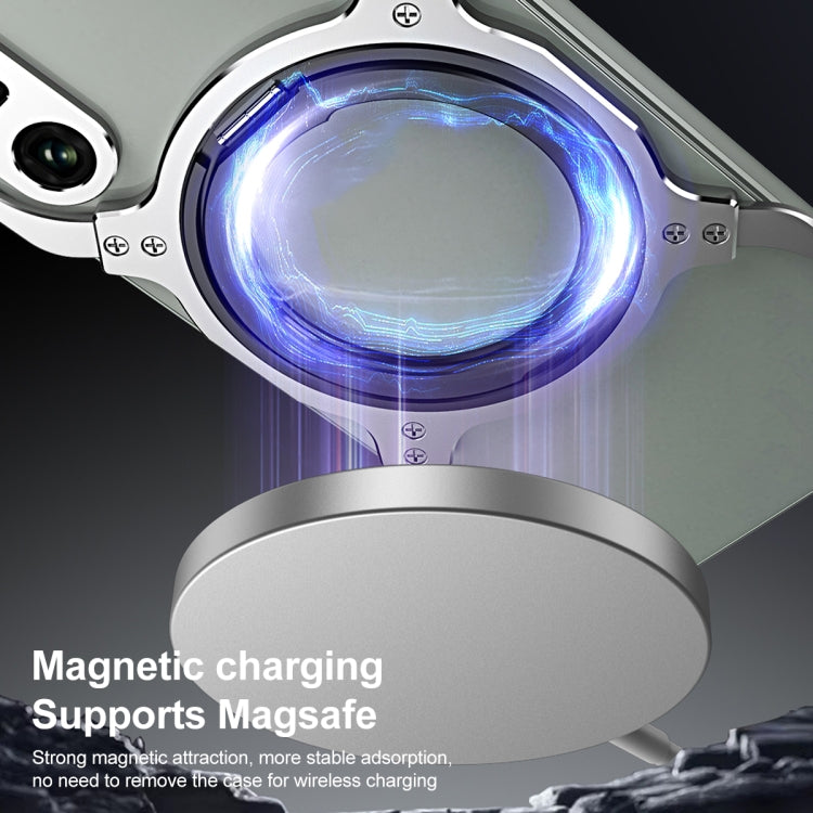 For Sony Xperia 1 V Mechanical Arm Borderless MagSafe Holder Metal Phone Case
