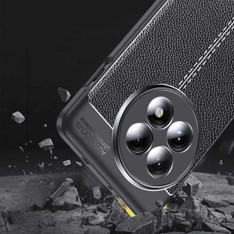 For OnePlus 13 Litchi Texture TPU Shockproof Phone Case - Black