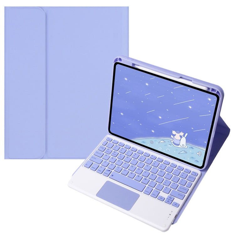 For Infinix Xpad 11 inch Candy Color Square Keys Bluetooth Keyboard Leather Case with Touchpad