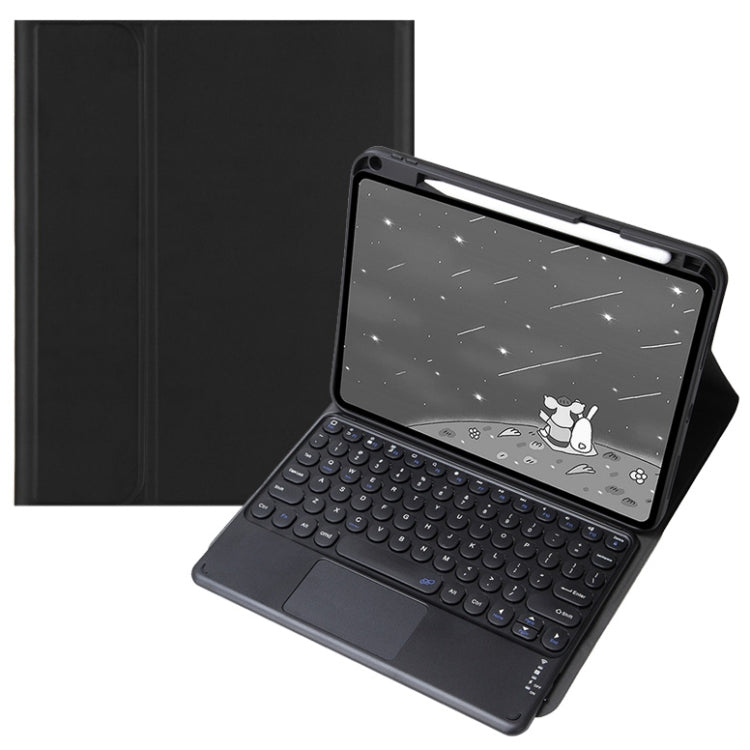 For Infinix Xpad 11 inch Candy Color Round Keys Bluetooth Keyboard Leather Case with Touchpad