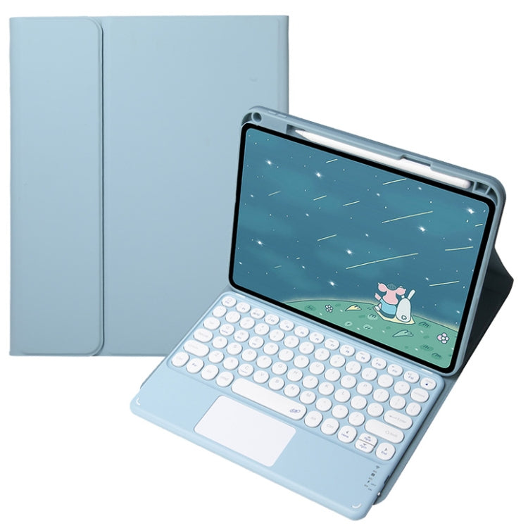 For Infinix Xpad 11 inch Candy Color Round Keys Bluetooth Keyboard Leather Case with Touchpad