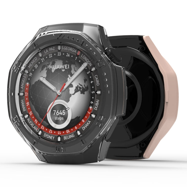 For Huawei Watch GT 5 Pro 46mm Half Coverage Hollow PC Watch Protective Case with Scale