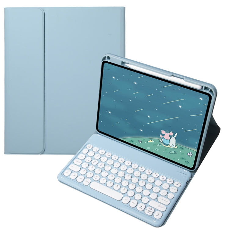 For Infinix Xpad 11 inch Candy Color Round Keys Bluetooth Keyboard Leather Case