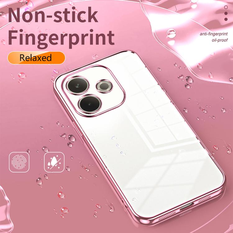 For OPPO A5 Pro 5G Global Transparent Plating Fine Hole Phone Case