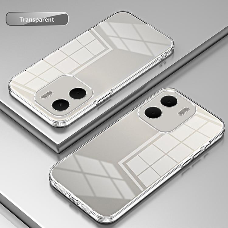 For OPPO A5x 5G Global Transparent Plating Fine Hole Phone Case