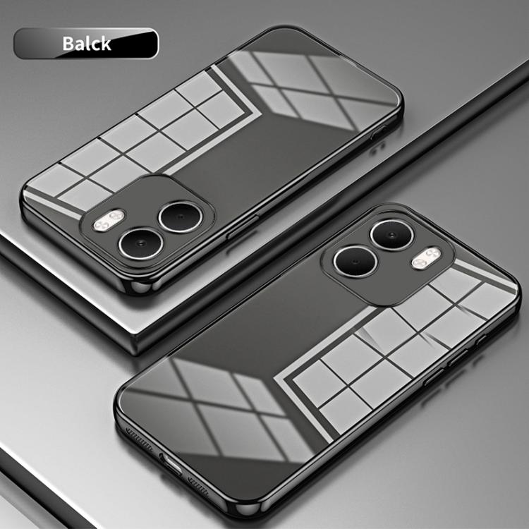 For OPPO A5x 5G Global Transparent Plating Fine Hole Phone Case