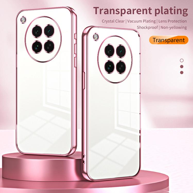 For OPPO Find X8s Transparent Plating Fine Hole Phone Case
