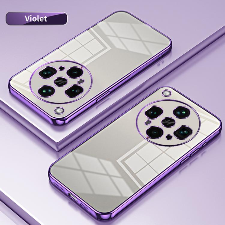 For OPPO Find X8 Ultra Transparent Plating Fine Hole Phone Case