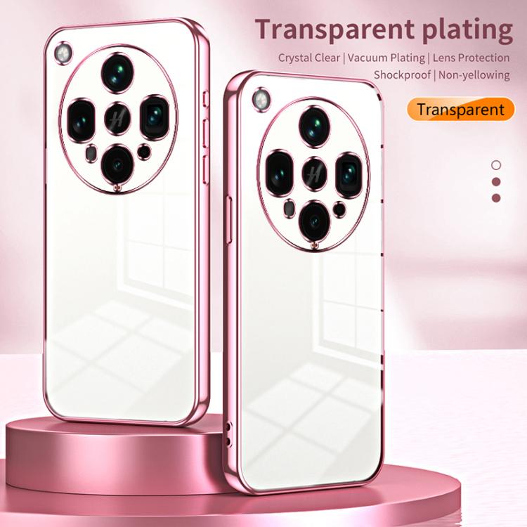 For OPPO Find X8 Ultra Transparent Plating Fine Hole Phone Case