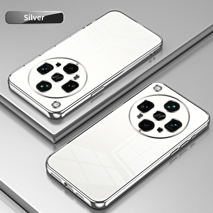 For OPPO Find X8 Ultra Transparent Plating Fine Hole Phone Case