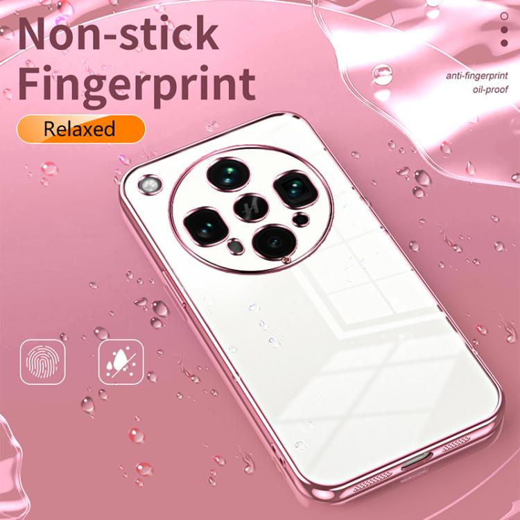For OPPO Find X8 Ultra Transparent Plating Fine Hole Phone Case