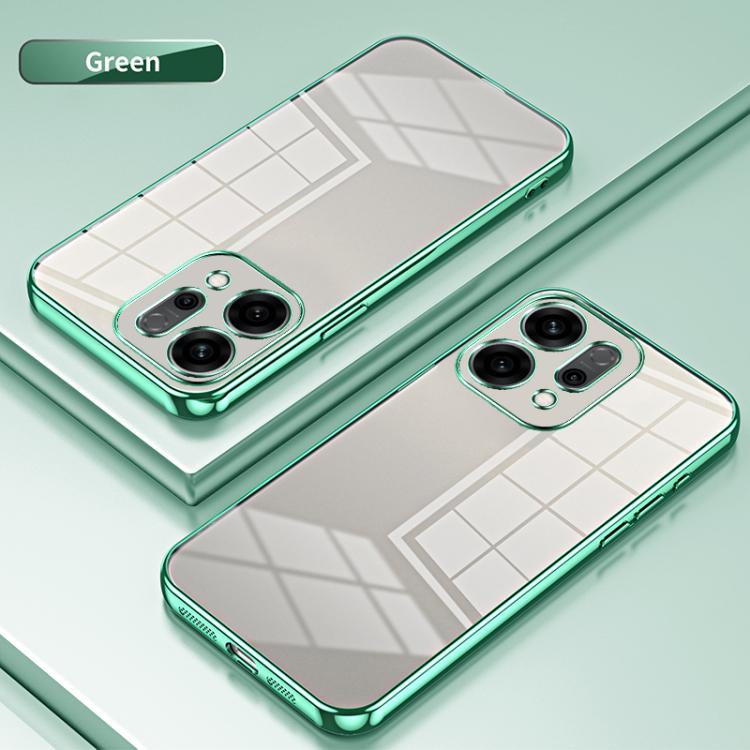 For OPPO Reno14 5G Global Transparent Plating Fine Hole Phone Case
