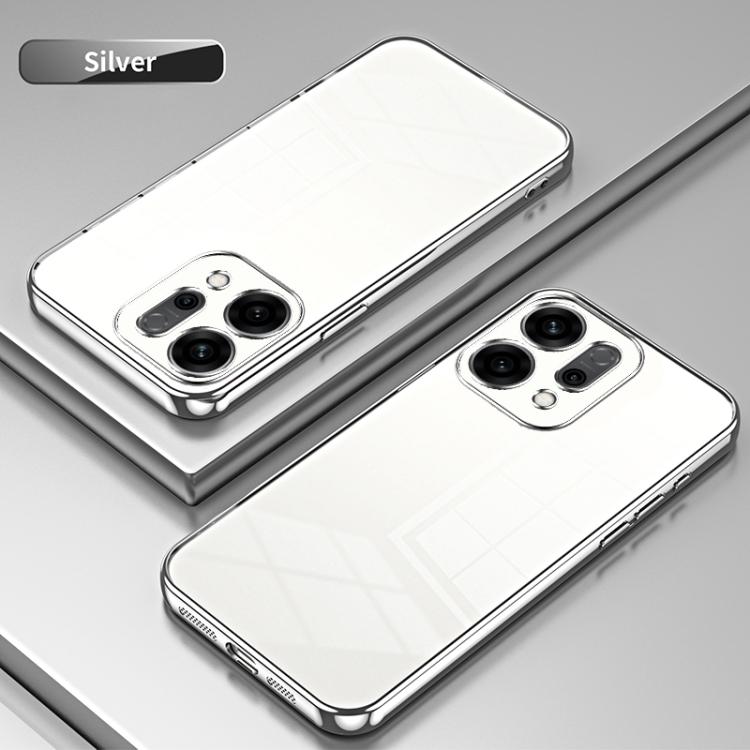 For OPPO Reno14 5G Global Transparent Plating Fine Hole Phone Case
