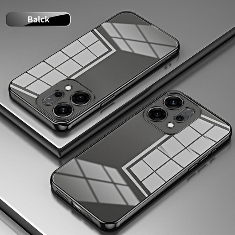 For OPPO Reno14 5G Global Transparent Plating Fine Hole Phone Case