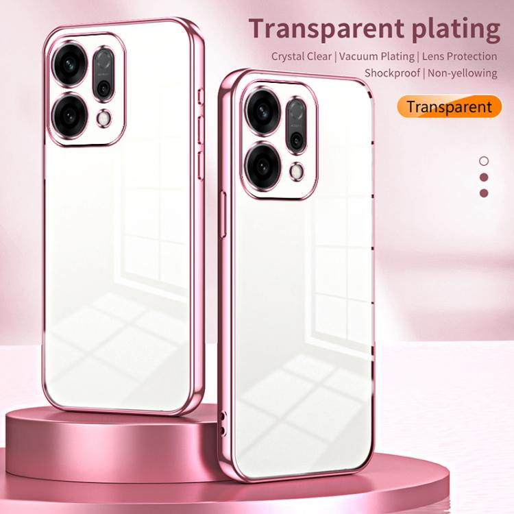 For OPPO Reno14 5G Global Transparent Plating Fine Hole Phone Case