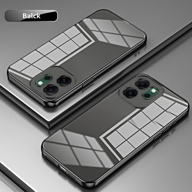 For OPPO Reno14 F 5G Global Transparent Plating Fine Hole Phone Case