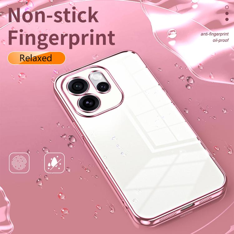 For OPPO Reno15 5G Global Transparent Plating Fine Hole Phone Case