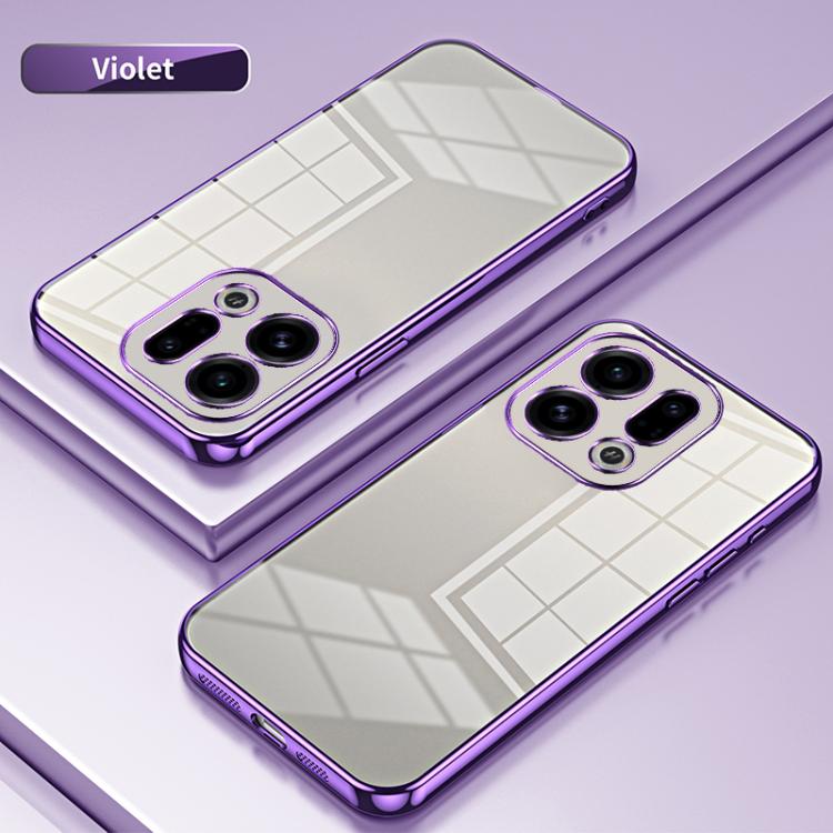 For OPPO Find X9 Transparent Plating Fine Hole Phone Case