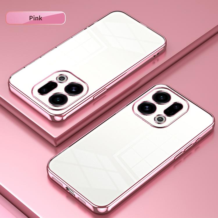 For OPPO Find X9 Transparent Plating Fine Hole Phone Case