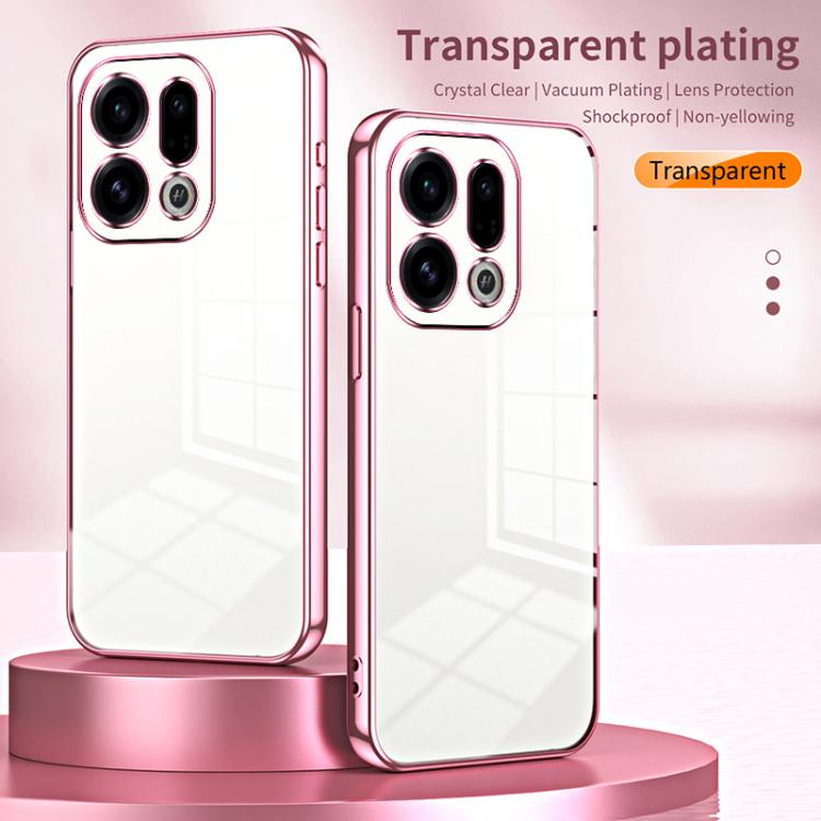 For OPPO Find X9 Transparent Plating Fine Hole Phone Case