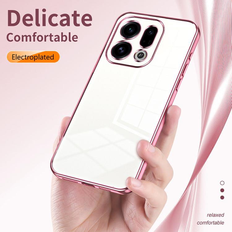 For OPPO Find X9 Transparent Plating Fine Hole Phone Case