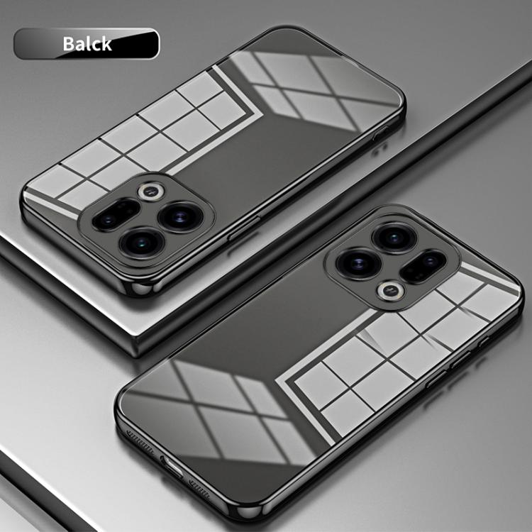 For OPPO Find X9 Transparent Plating Fine Hole Phone Case