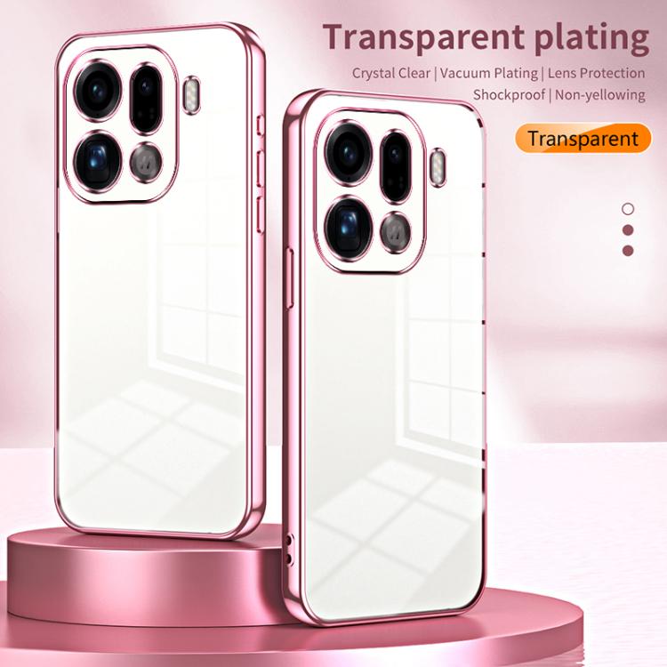 For OPPO Find X9 Pro Transparent Plating Fine Hole Phone Case