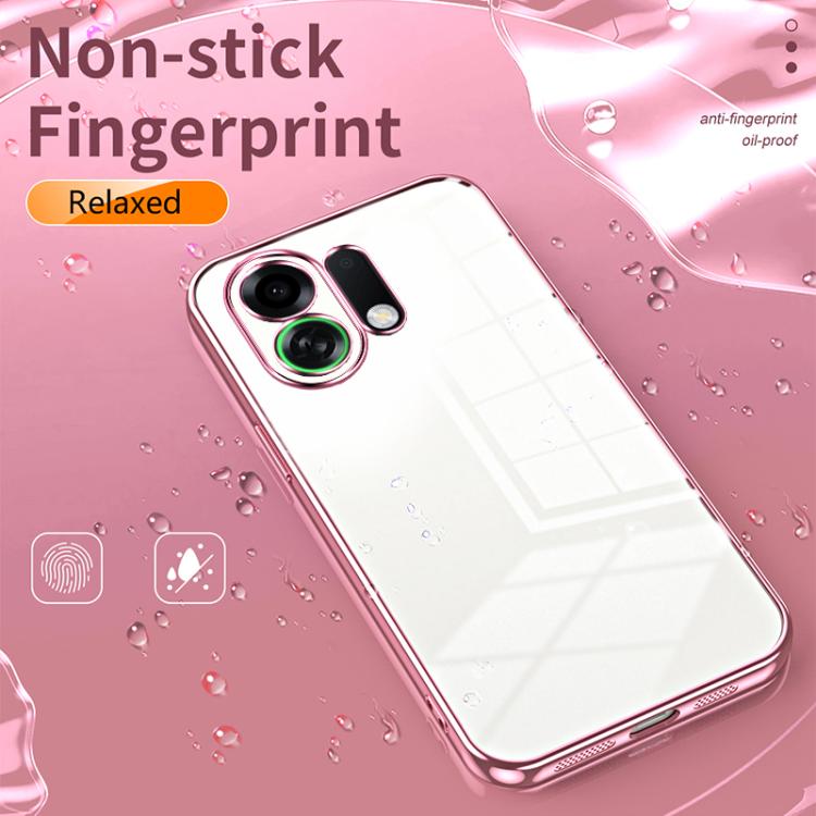 For OPPO K13 Turbo Pro Transparent Plating Fine Hole Phone Case