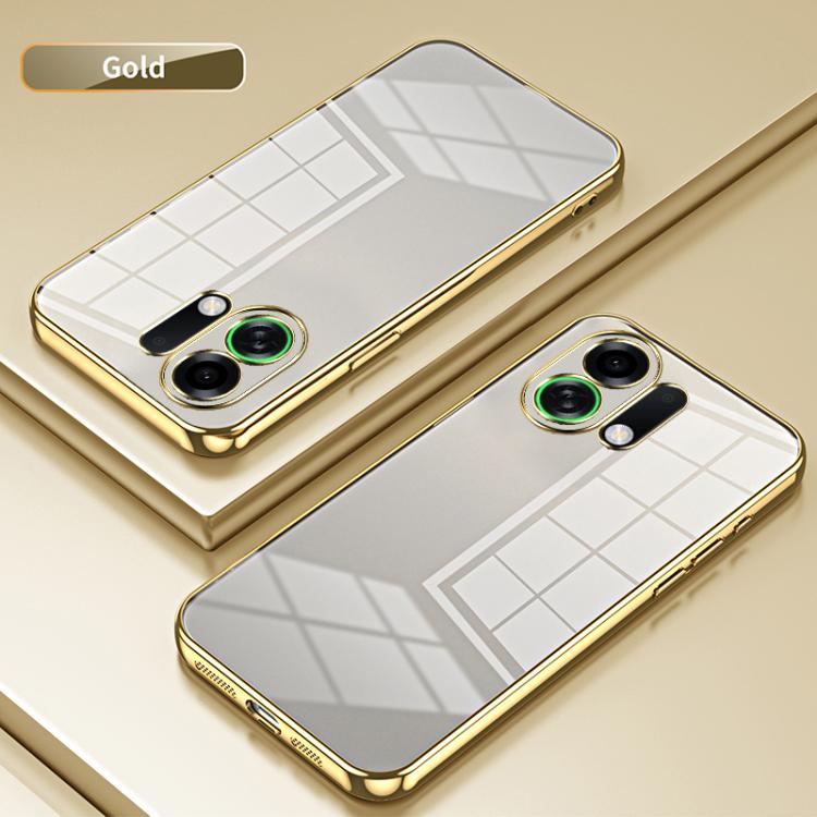For OPPO K13 Turbo Pro Transparent Plating Fine Hole Phone Case