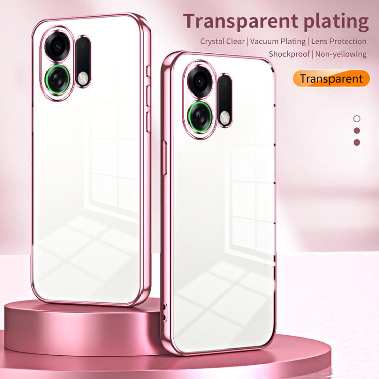 For OPPO K13 Turbo Pro Transparent Plating Fine Hole Phone Case