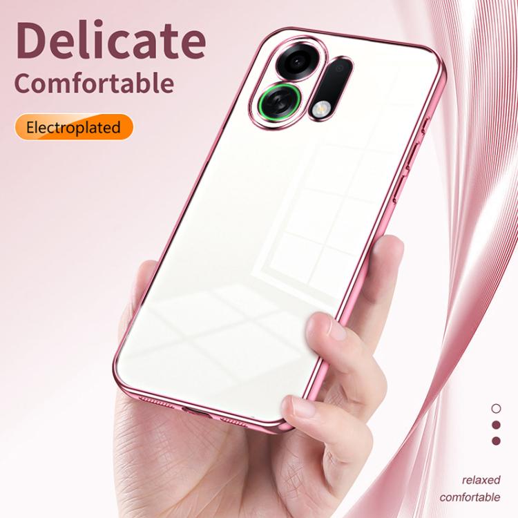 For OPPO K13 Turbo Pro Transparent Plating Fine Hole Phone Case