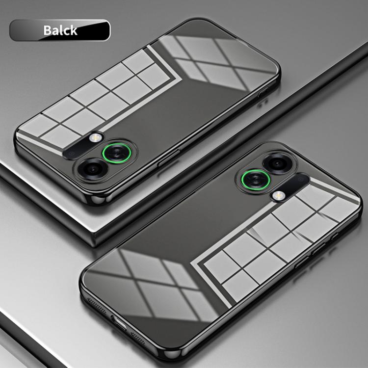 For OPPO K13 Turbo Pro Transparent Plating Fine Hole Phone Case
