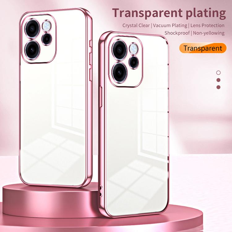 For OPPO Reno15 FS 5G Transparent Plating Fine Hole Phone Case