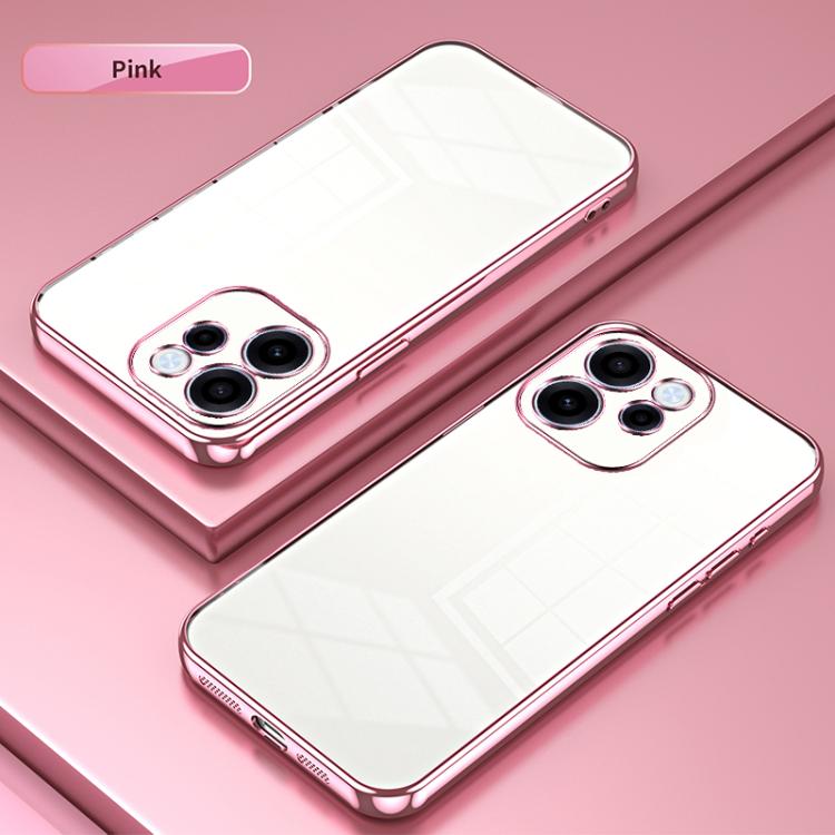 For OPPO Reno15 FS 5G Transparent Plating Fine Hole Phone Case