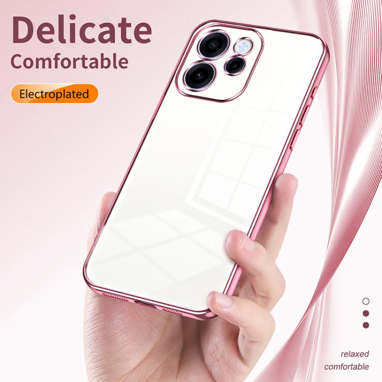 For OPPO Reno15 FS 5G Transparent Plating Fine Hole Phone Case