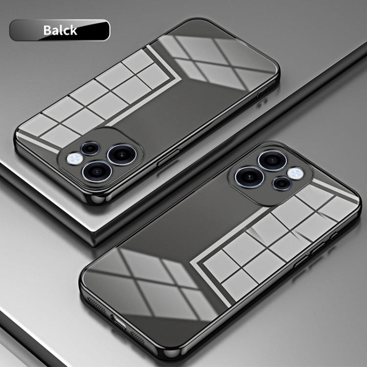 For OPPO Reno15 FS 5G Transparent Plating Fine Hole Phone Case