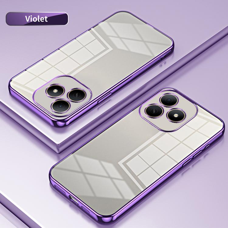 For Huawei Hi Enjoy 80s Transparent Plating Fine Hole Phone Case