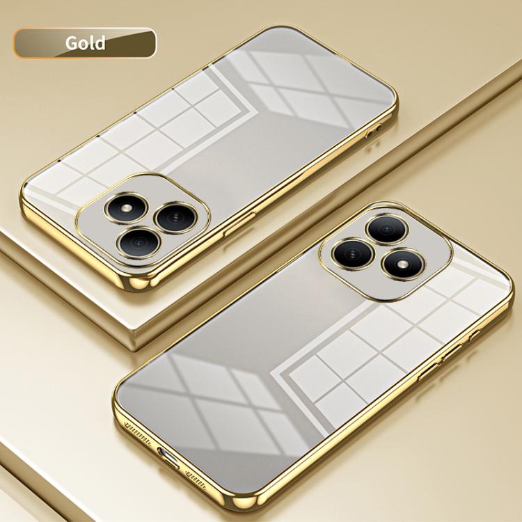 For Huawei Hi Enjoy 80s Transparent Plating Fine Hole Phone Case