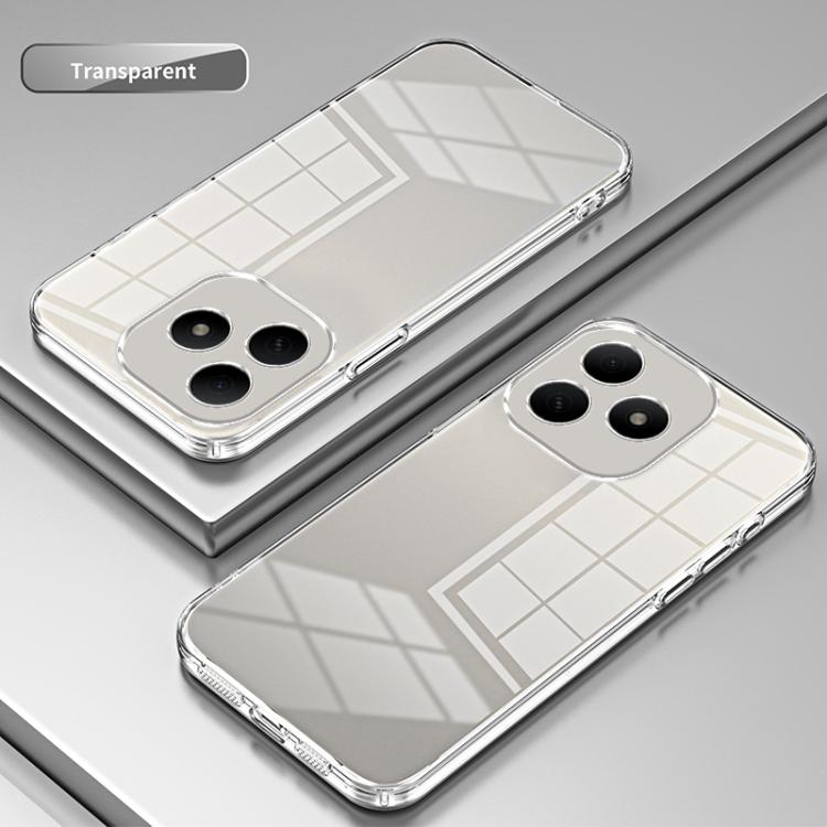 For Huawei Hi Enjoy 80s Transparent Plating Fine Hole Phone Case