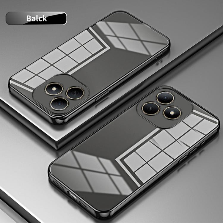 For Huawei Hi Enjoy 80s Transparent Plating Fine Hole Phone Case
