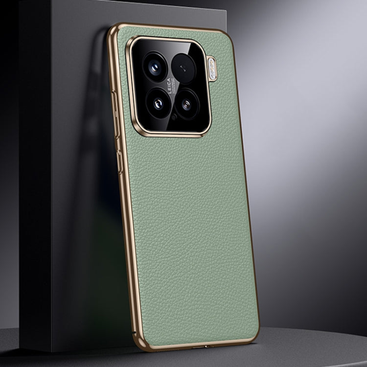 For Xiaomi 15 Genuine Leather PC Phone Case