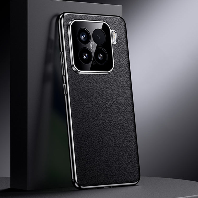 For Xiaomi 15 Genuine Leather PC Phone Case
